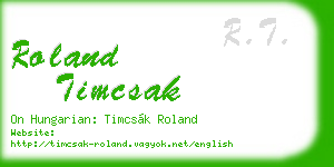 roland timcsak business card